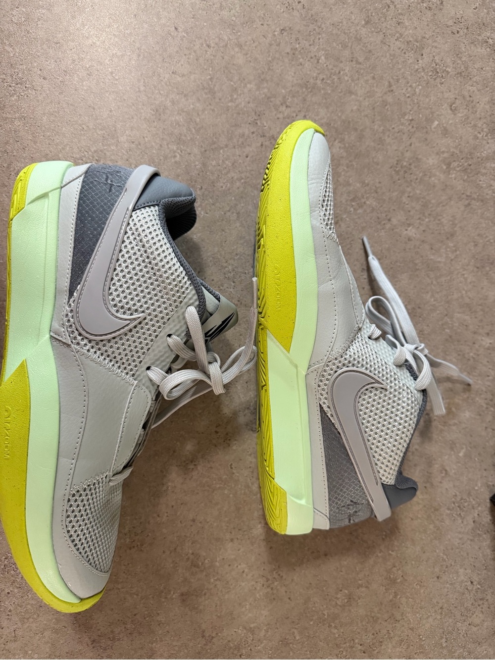 Nike JA 1. Men’s size 8.5. Like new. Gray & Neon Yellow. FQ 4796-003.